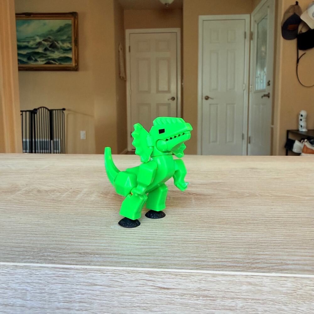 Stikbot Dilophosaurus Green Figure Dinosaur